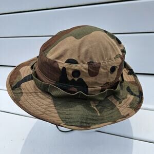 US Military Hat Sun Woodland Camouflage Pattern Type III Boonie Ripstop Camo 7